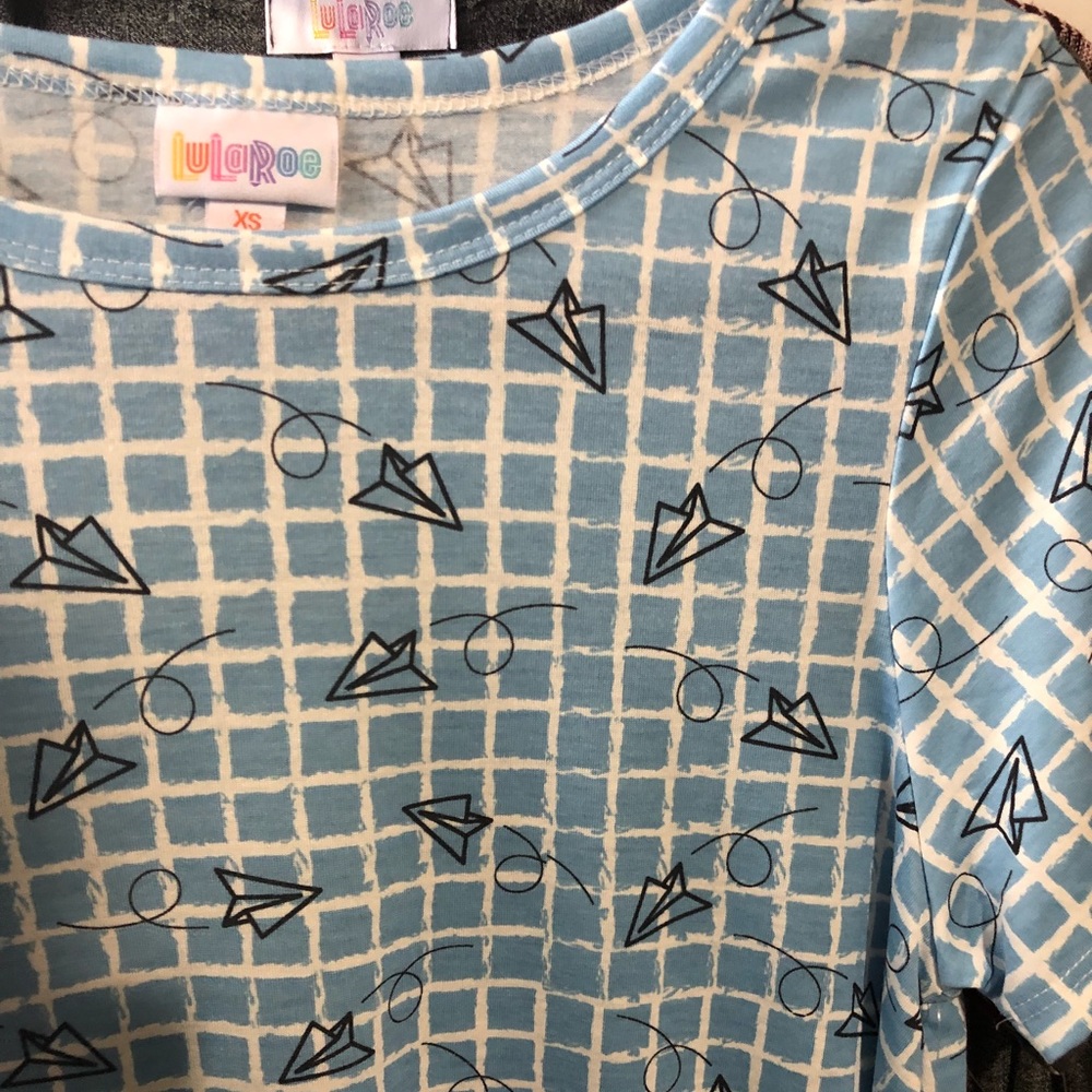 LuLaRoe paper airplane Carly XS